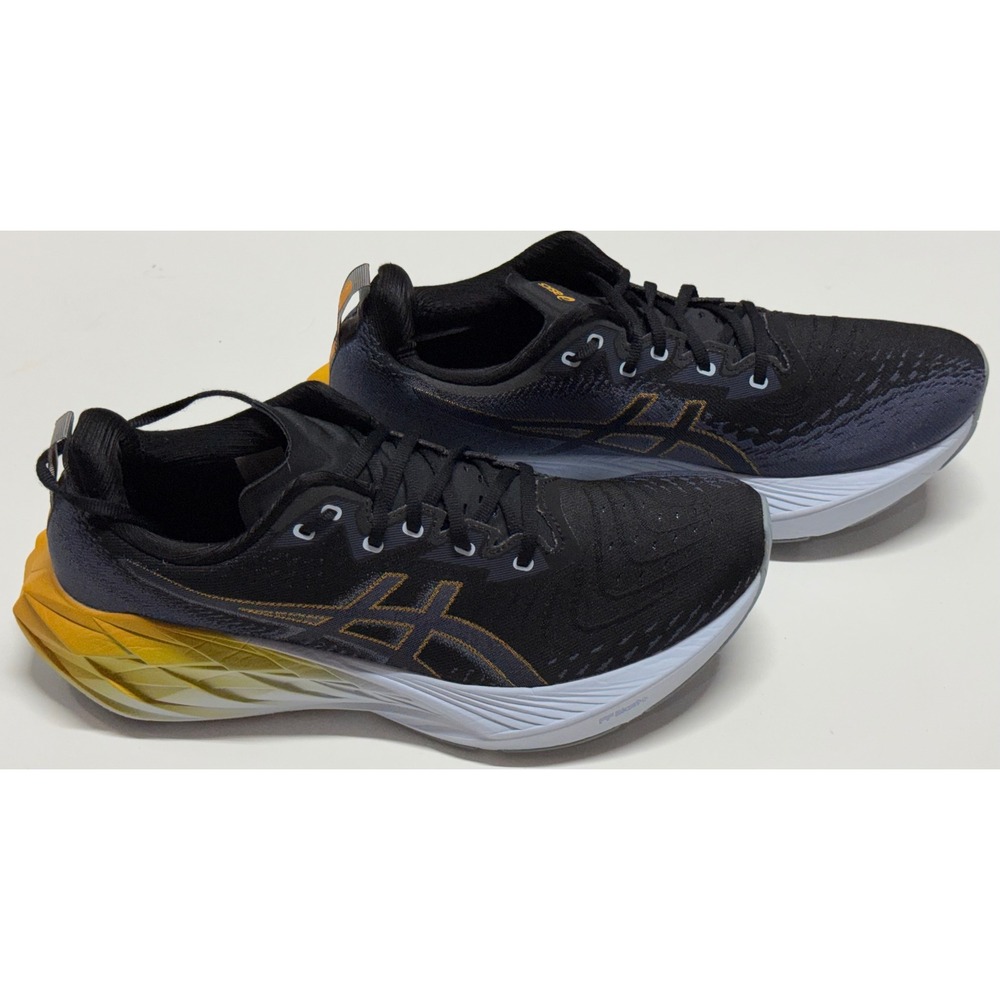 Asics Novablast 4 Mens Running Shoes Black‎ Amber 1011B693 Size 11.5